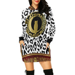 V.I.P All Over Print Hoodie Mini Dress