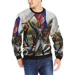 HAITI REVOLUTION Men's Rib Cuff Crew Neck Sweatshirt