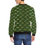 EXCELLENCE KAKIGLD Men's Rib Cuff Crew Neck Sweatshirt