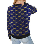 EXCELLENCE BLGLD Women's Rib Cuff Crew Neck Sweatshirt