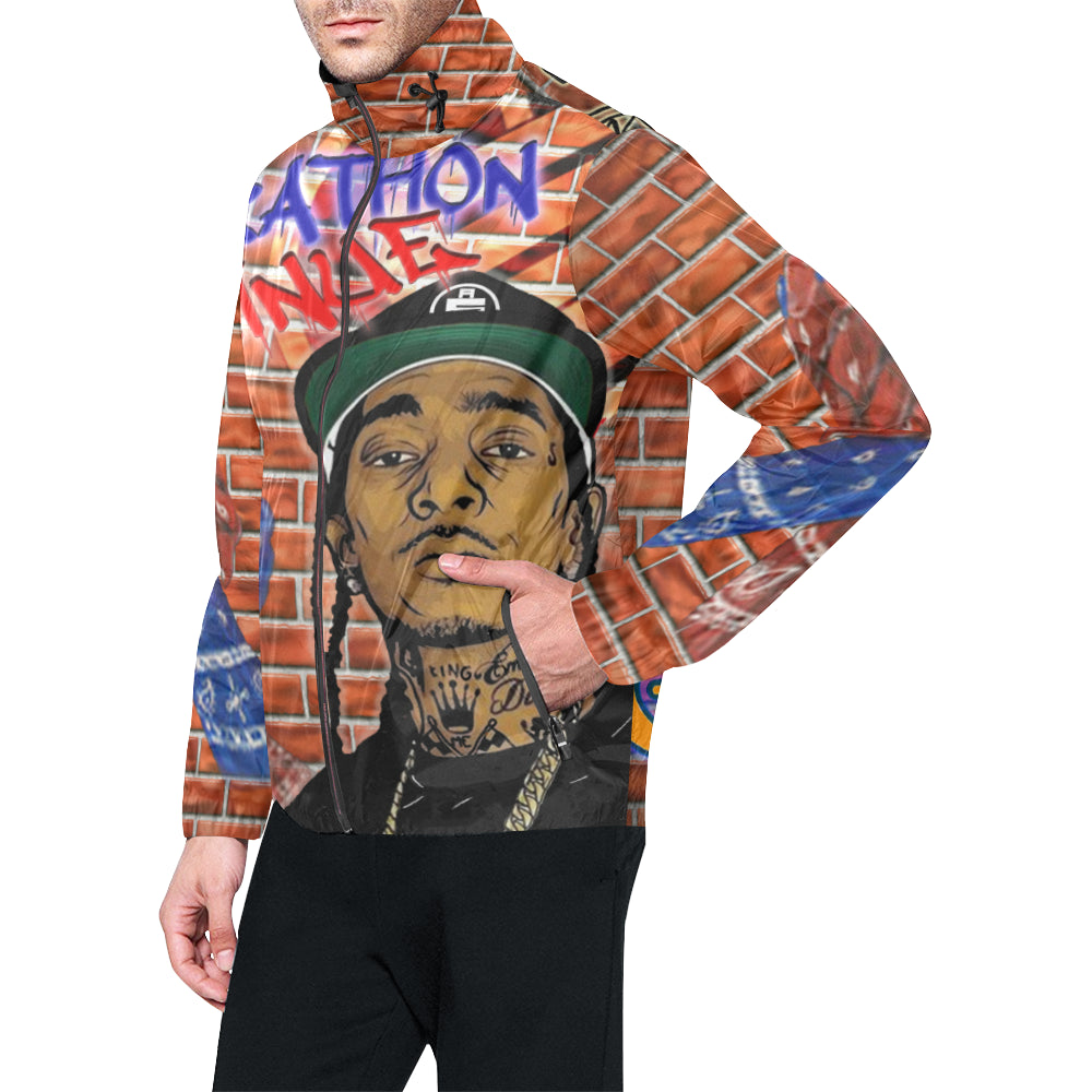 NIPSEY MARATHON CONTINUE All Over Print Windbreaker for Unisex