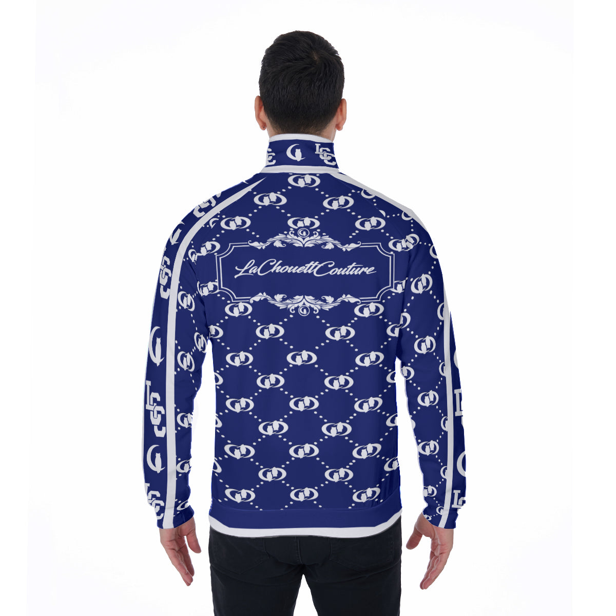 EXCELLENCE NAVY Stand Collar Jacket