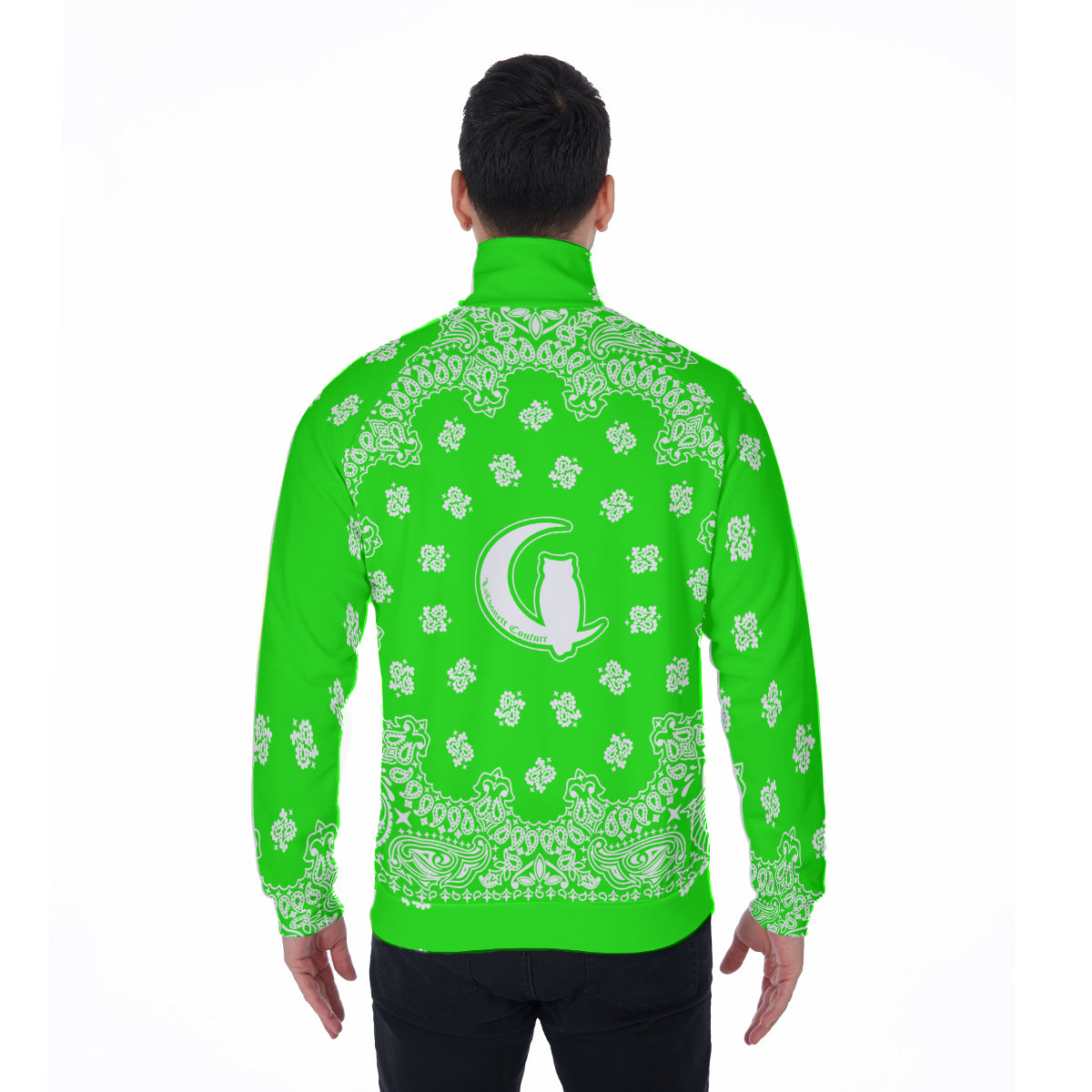 BANDANA GREEN Stand Collar Jacket