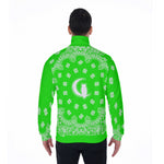 BANDANA GREEN Stand Collar Jacket