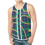 PLAID IN GOLD New All Over Print Tank Top for Men