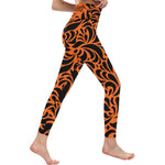 GORGEOUS ORANGE All Over Print High-Waisted Leggings