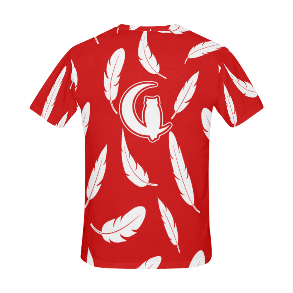 FEATHER RED All Over Print T-Shirt for Men (USA Size)