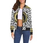 V.I.P All Over Print Bomber Jacket for Women