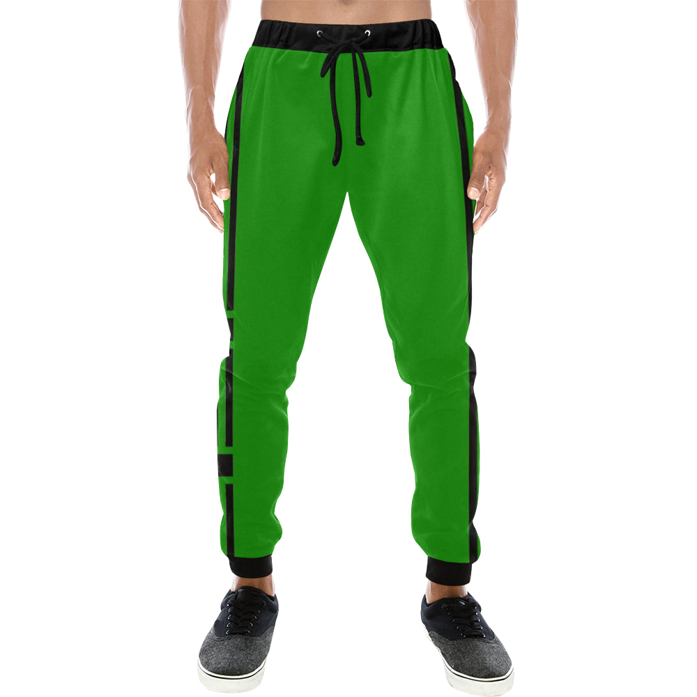 BLACC BORDER GREEN Men's All Over Print Sweatpants