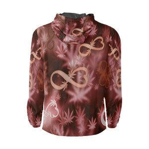 INFINITY RED COSMOS All Over Print Windbreaker for Unisex