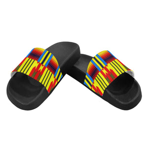 KENTE BLUE Men's Slide Sandals