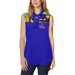 KENTE BUTAN Women's Bow Tie V-Neck Sleeveless Shirt
