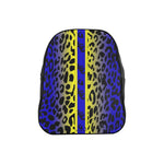 JAGUAR SKIN BLUE School Backpack (Medium)