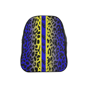 JAGUAR SKIN BLUE School Backpack (Medium)