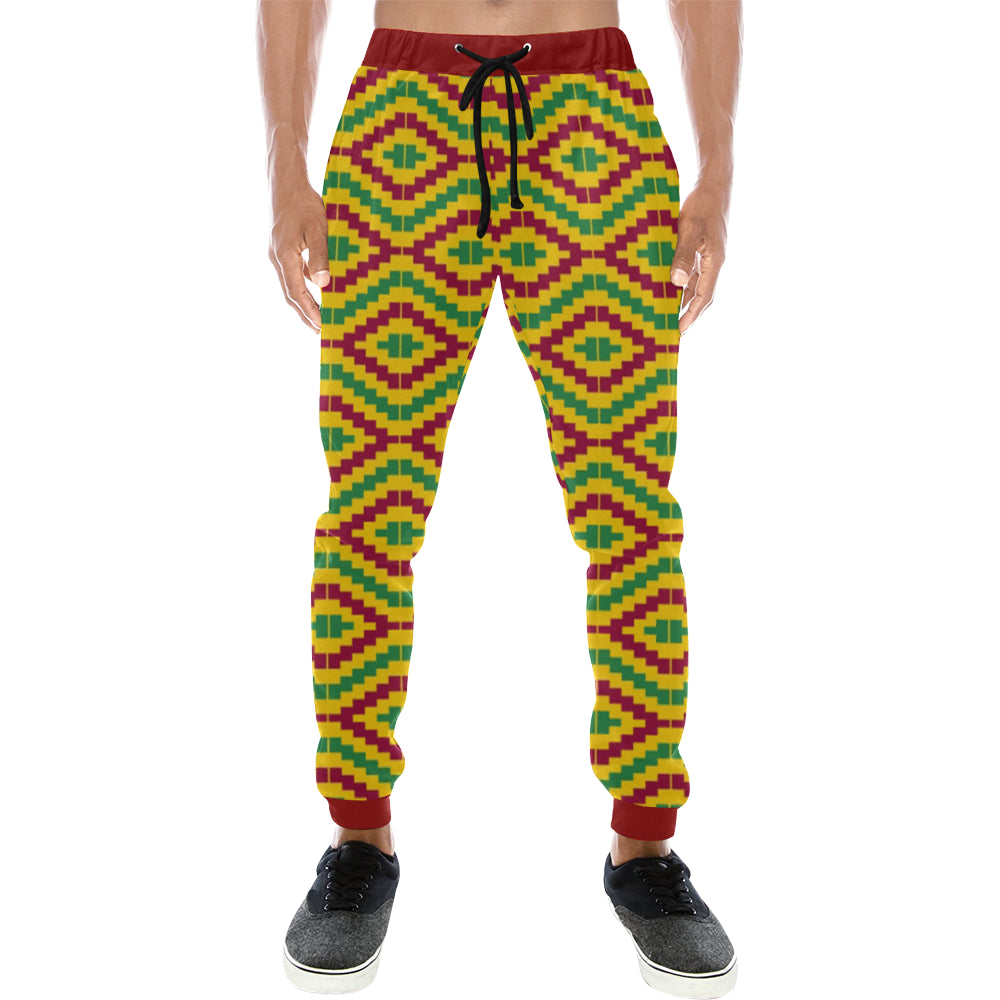 KEMET FRACTAL Men's All Over Print Sweatpants (Model L11)