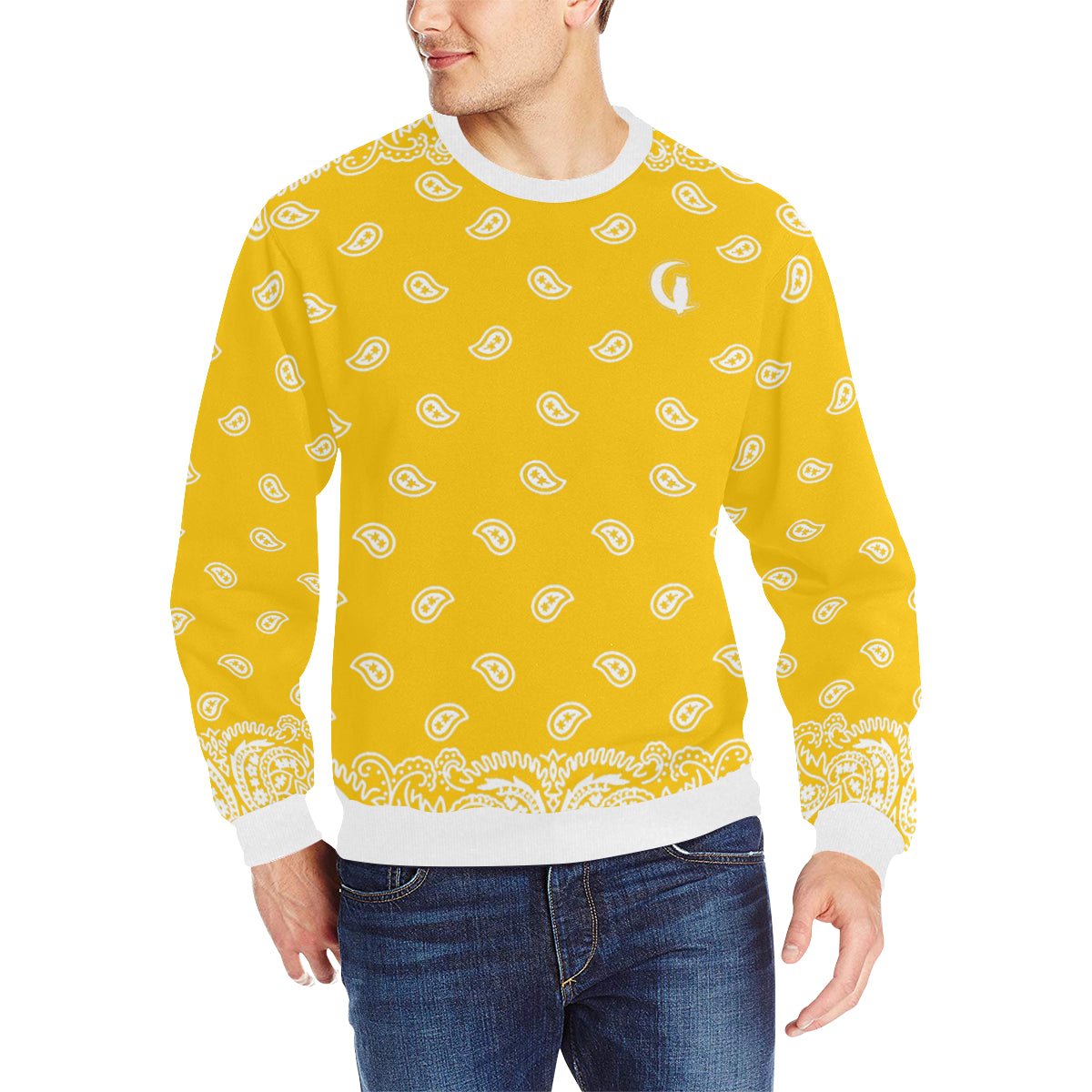 BANDANA FULLY Men's Rib Cuff Crew Neck Sweatshirt