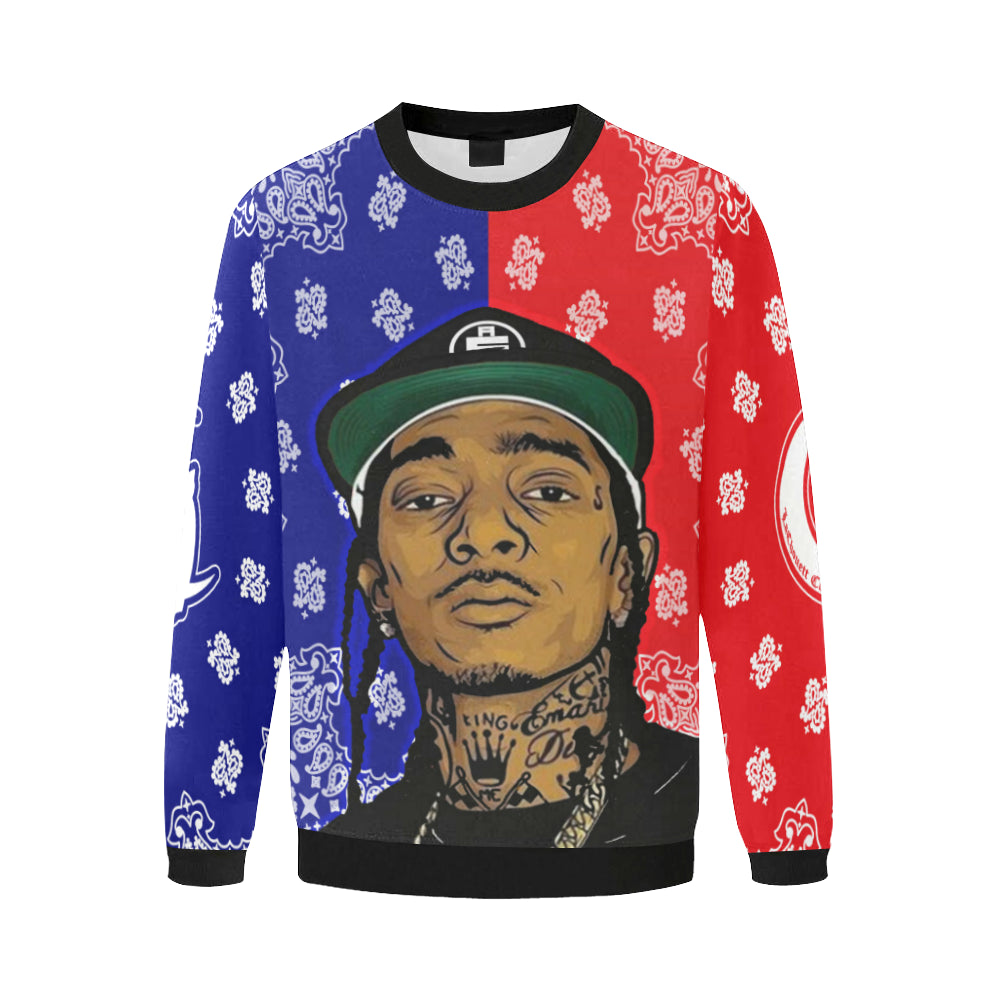 Nipsey Unity Cs'Up & Bs'Up Men's Oversized Fleece Crew Sweatshirt