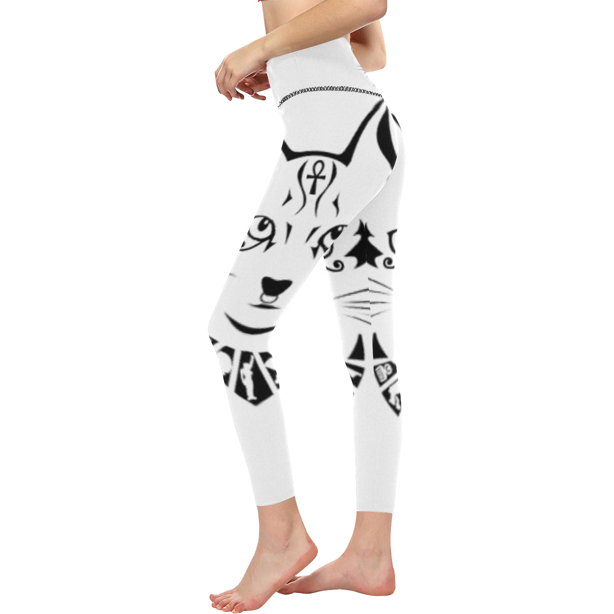 BASTET WHT  High-Waisted Leggings