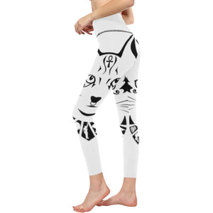 BASTET WHT  High-Waisted Leggings