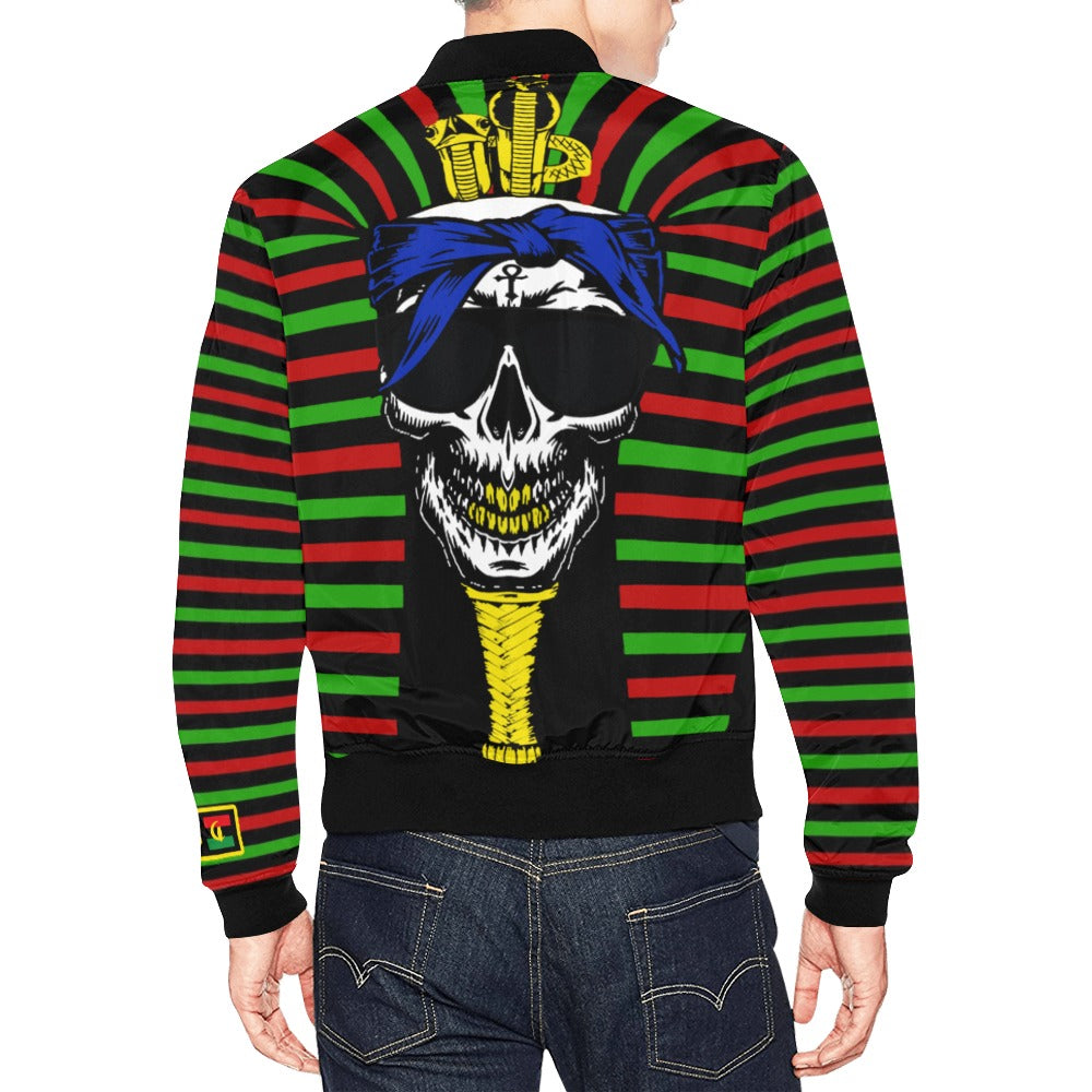 RBG C SKULL All Over Print Bomber Jacket for Men