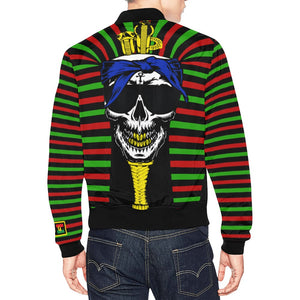 RBG C SKULL All Over Print Bomber Jacket for Men