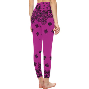 BANDANA GRAPES High-Waisted Leggings