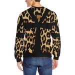 CHEETAH ANKH Men's Rib Cuff Crew Neck Sweatshirt