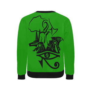 ANUBIS AND HERU GRN Men's Rib Cuff Crew Neck Sweatshirt