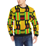 KENTE RASTA Men's Rib Cuff Crew Neck Sweatshirt