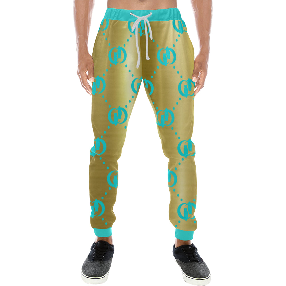 GOLDEN TURQUOISE TRIANGLE Men's Sweatpants