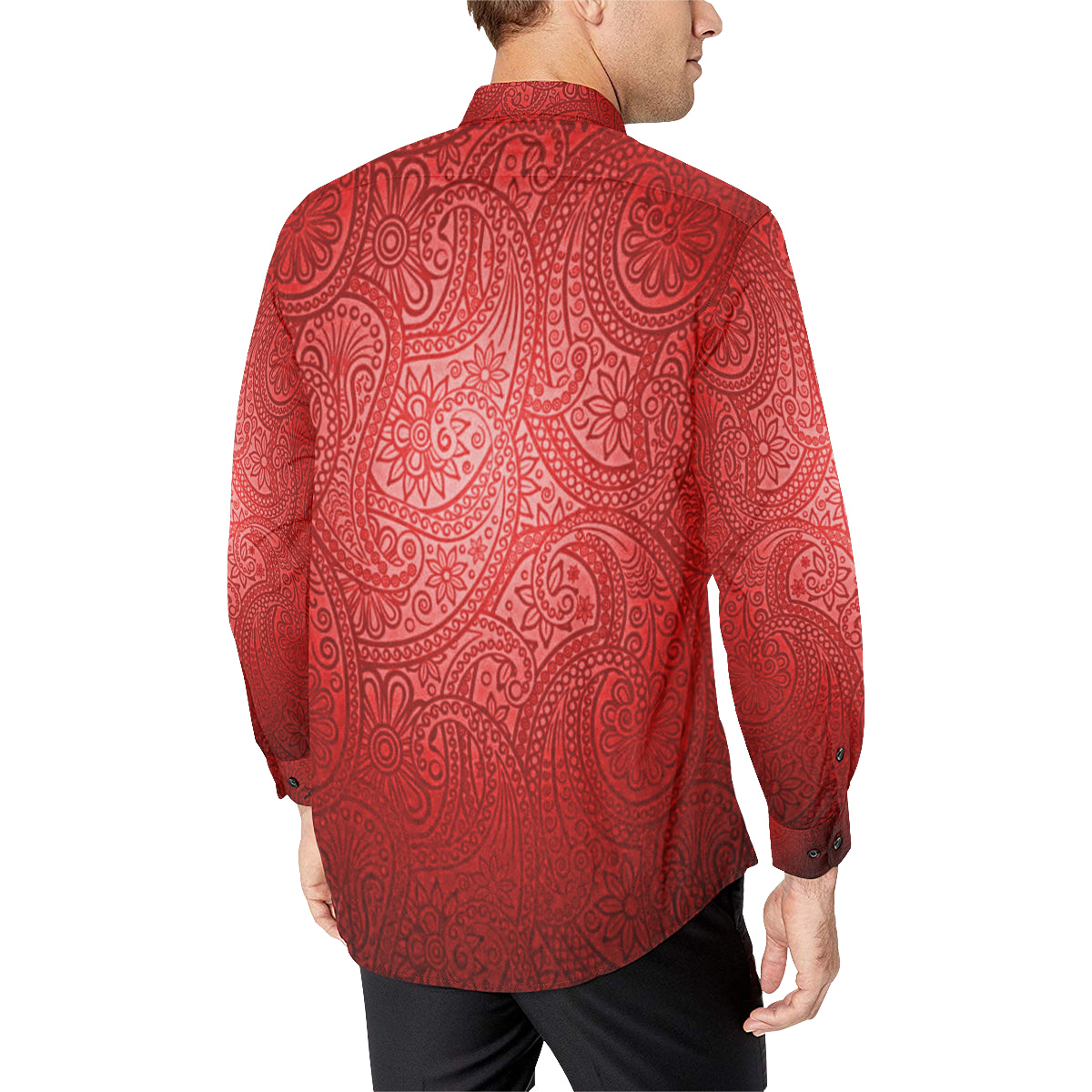 LUXURY GANG Bs'UP Men's All Over Print Casual Dress Shirt (Model T61)