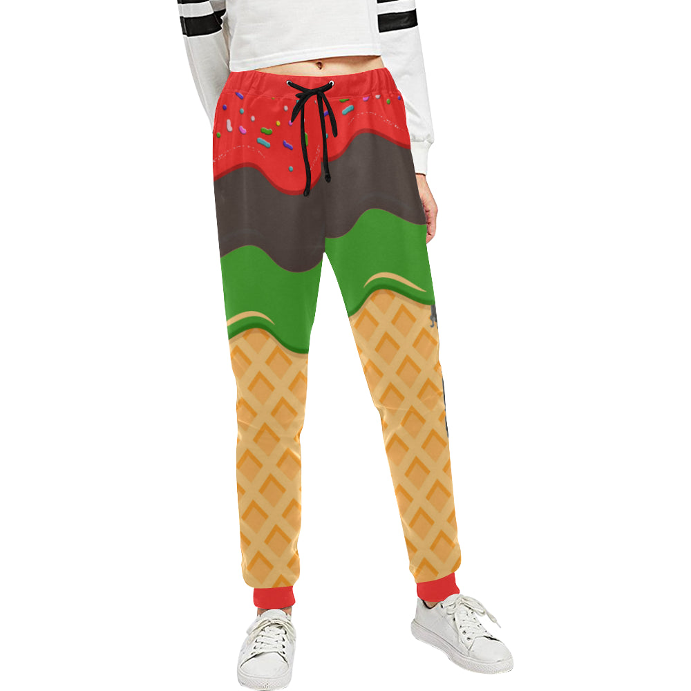 RBG ICE CREAM Women's All Over Print Sweatpants (Model L11)