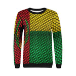 CAP VERT FLAG Women's Rib Cuff Crew Neck Sweatshirt