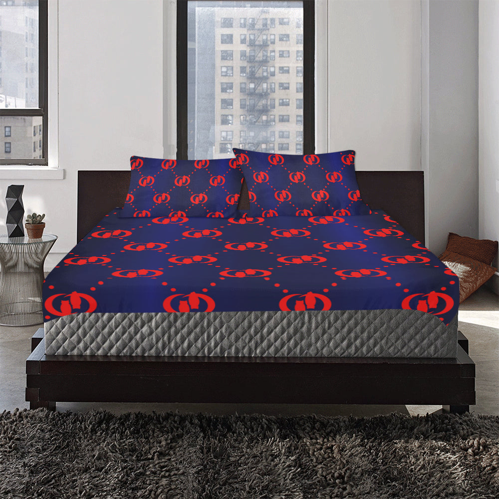 GOODY RED 3-Piece Bedding Set
