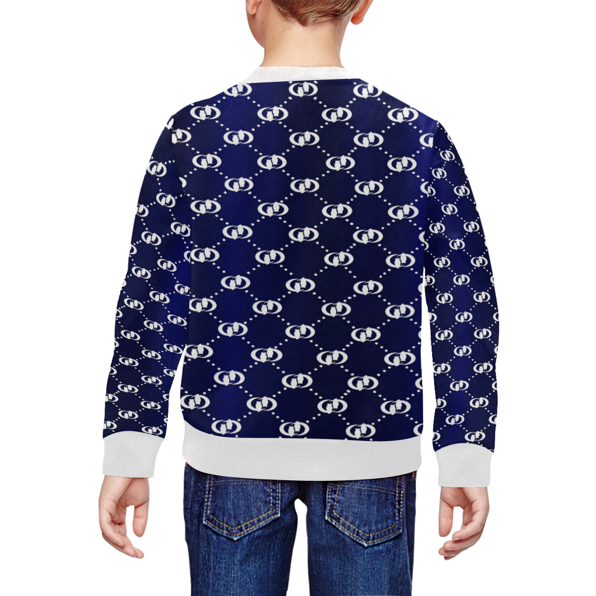 EXCELLANCE WHT All Over Print Crewneck Sweatshirt for Kids (Model H29)