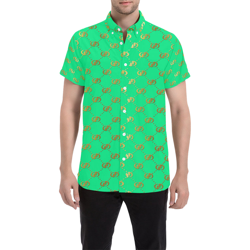 EXCELLENCE TRQGLD Men's All Over Print Short Sleeve Shirt