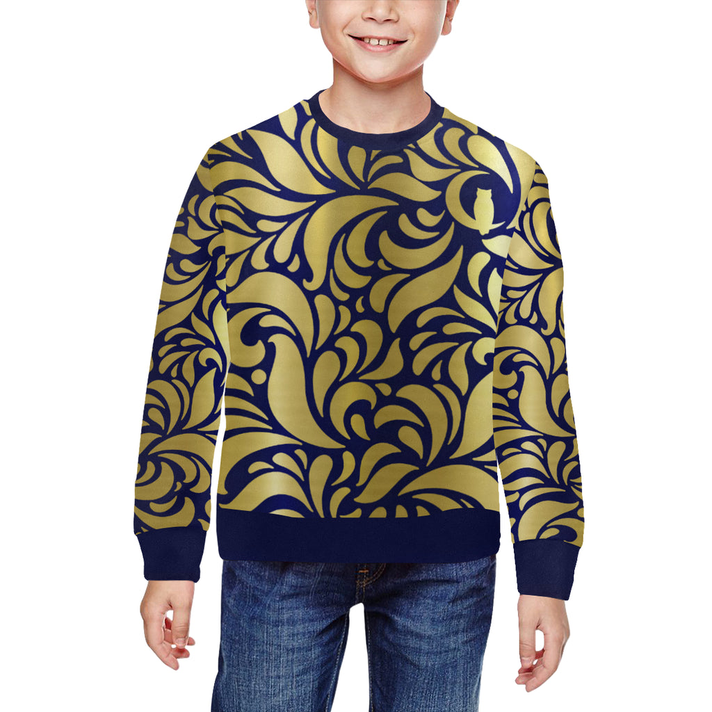 GORGIOUS LEAF All Over Print Crewneck Sweatshirt for Kids (Model H29)