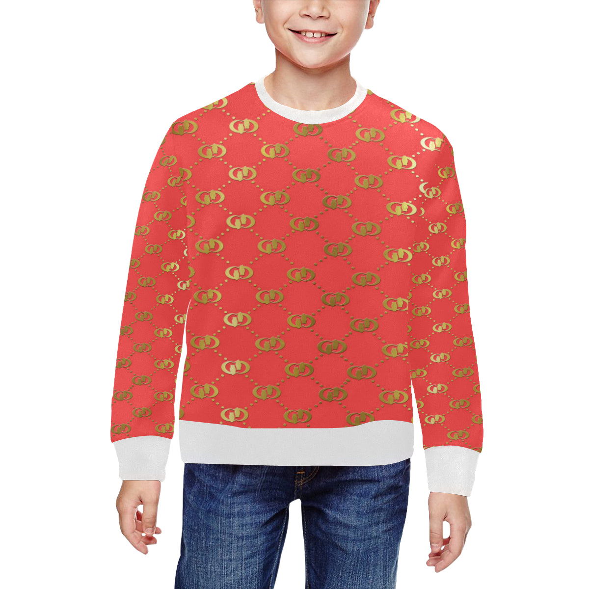 EXCELLENCE PINKY All Over Print Crewneck Sweatshirt for Kids (Model H29)