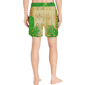 TROPICAL PAPYRUS Men's Mid-Length Swim Shorts