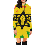 FIST UP RBG All Over Print Hoodie Mini Dress