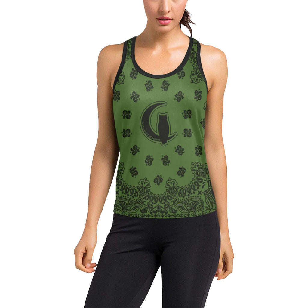 BANDANA KAKI Women's Racerback Tank Top