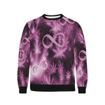 INFINITY PURPLE COSMOS Men's Rib Cuff Crew Neck Sweatshirt (Model H34)