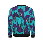 AFRIKA FLOWER Men's Rib Cuff Crew Neck Sweatshirt