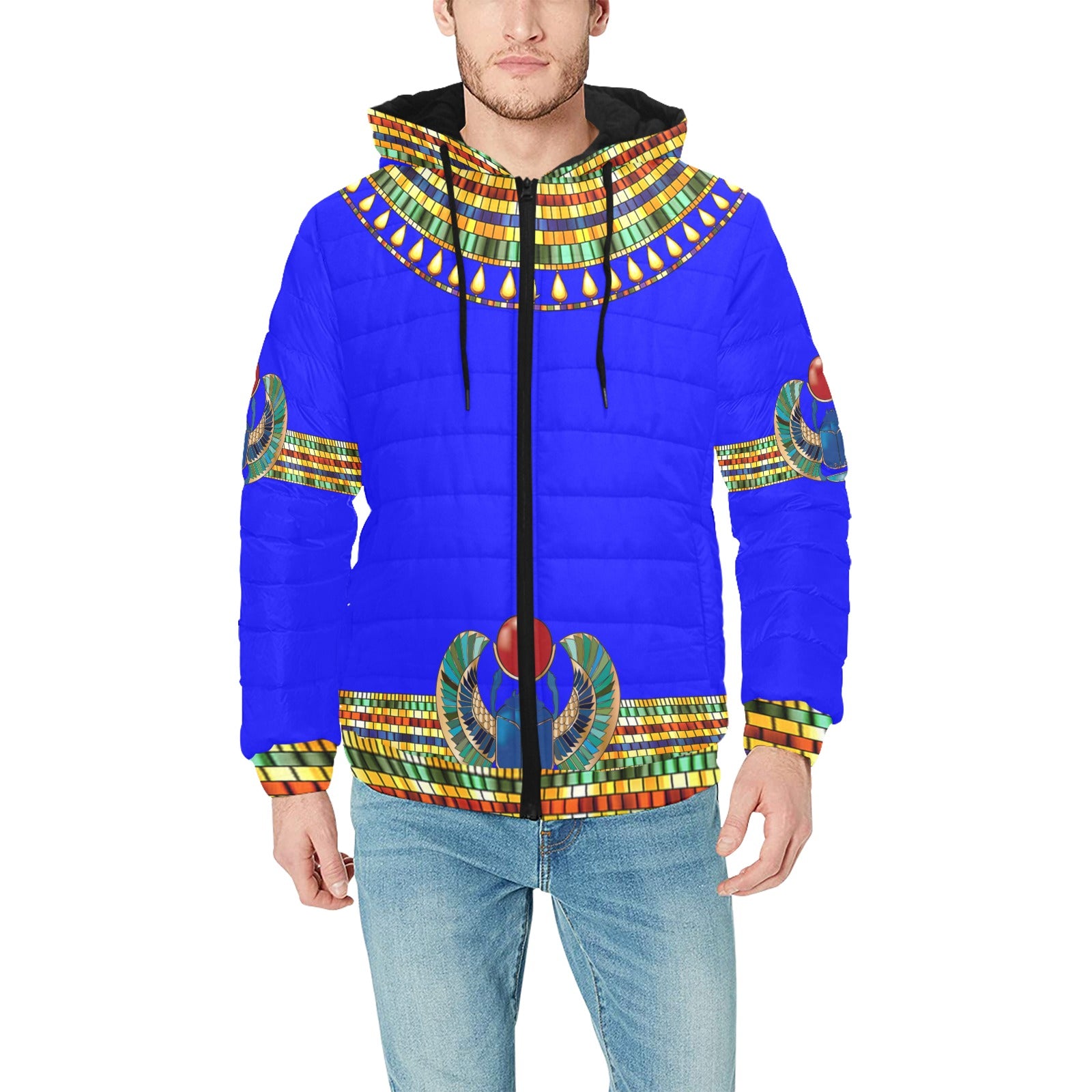 MEDJAY Men's Padded Hooded Jacket