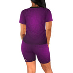 BANDANA LUXURY GRAPE Women's Short Yoga Set