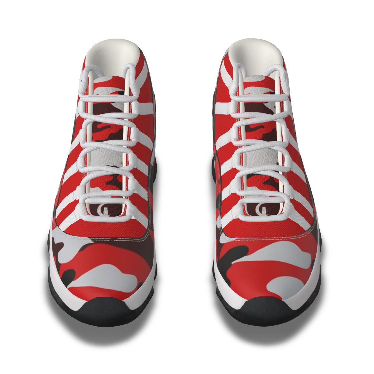 CAMOUFLAGE RED Men's High Top Basketball Shoes