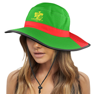 BURKINA FASO FLAG Wide Brim Bucket Hat