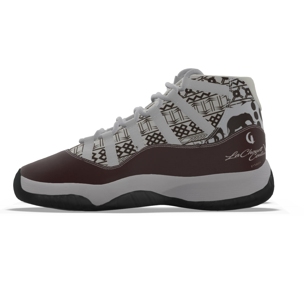 ELEPHANT ORNEMENT Men's High Top Basketball Shoes
