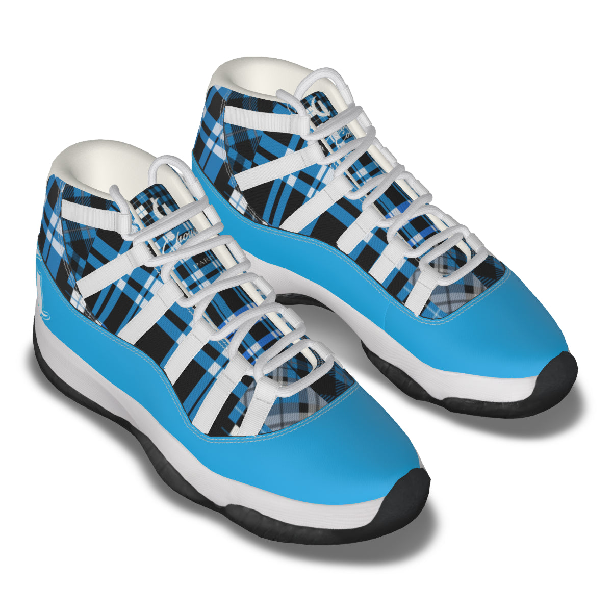 FLEXIN PLAID TQSE Men's High Top Basketball Shoes