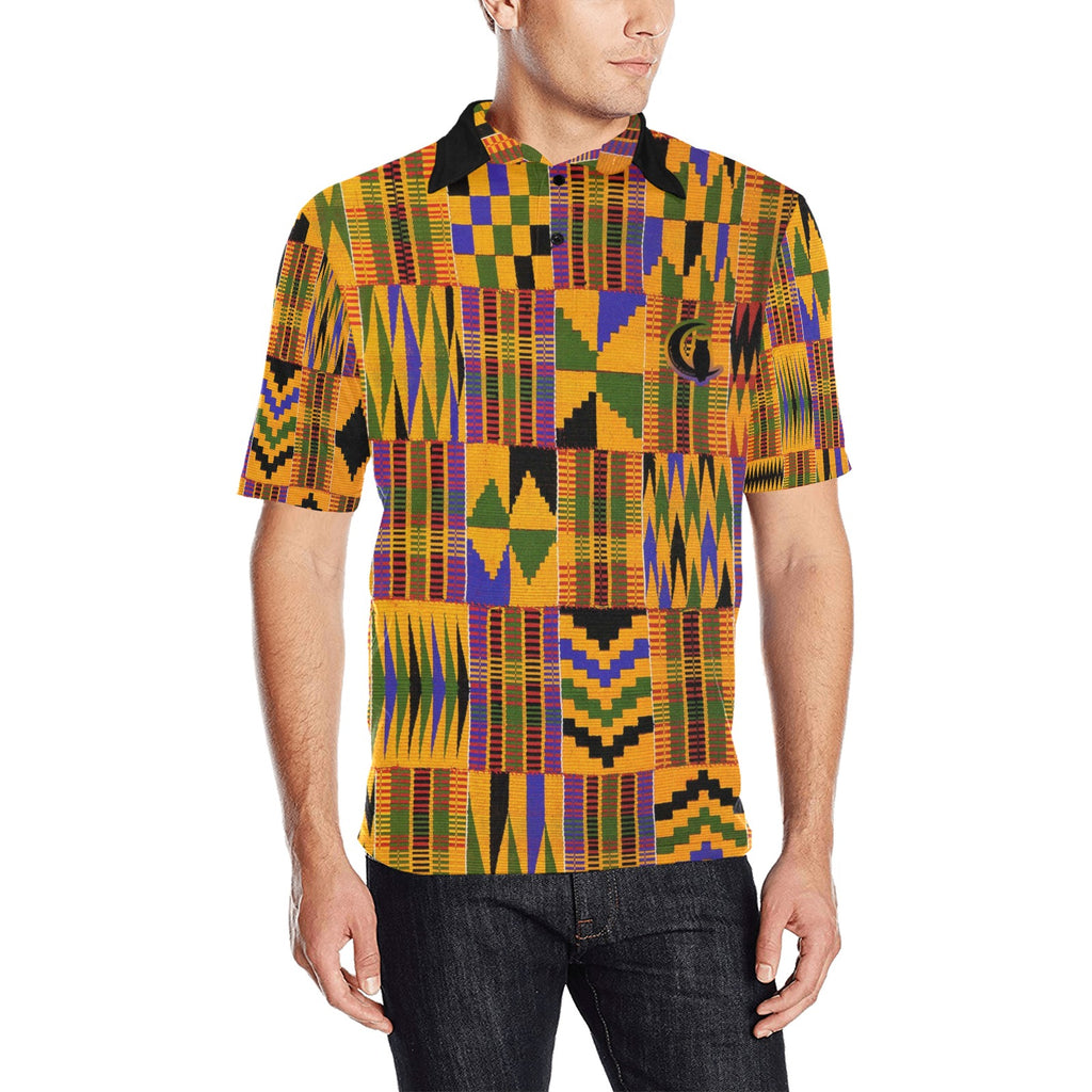 KENTE ATEF Men's All Over Print Polo Shirt